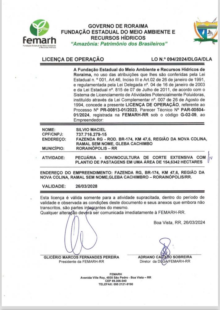Licença de Operação 