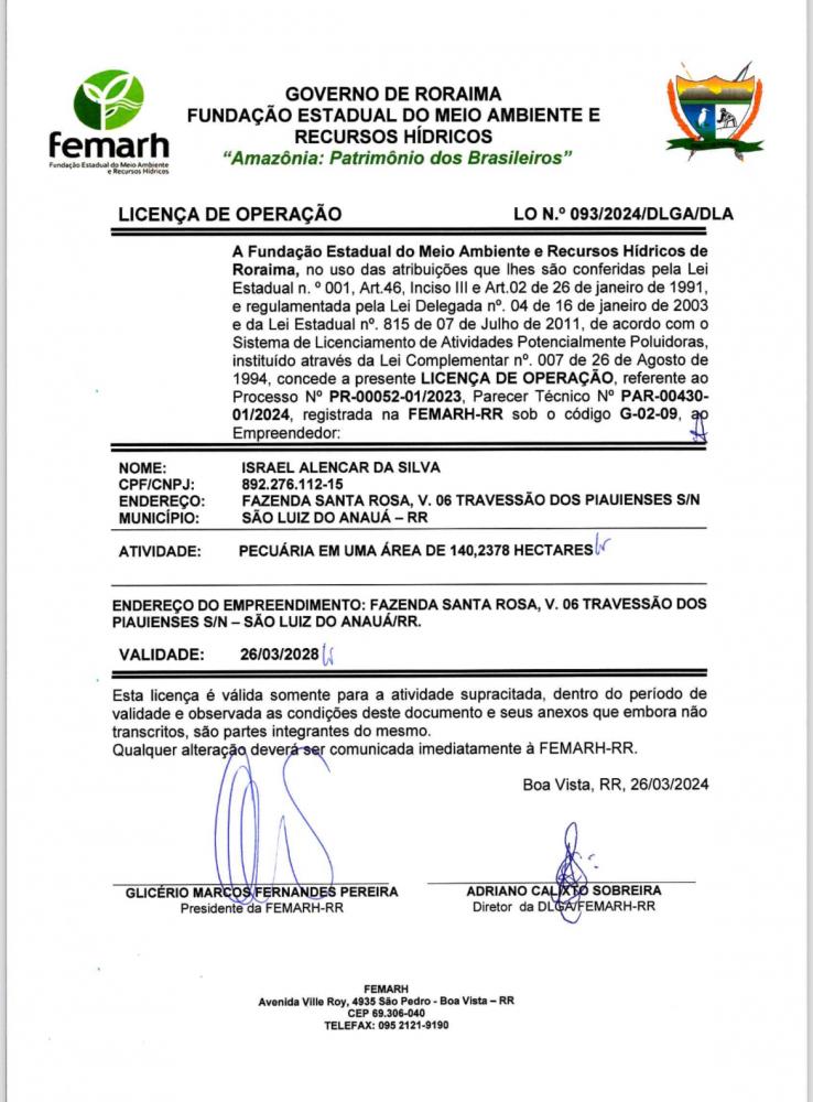 Licença de Operação 