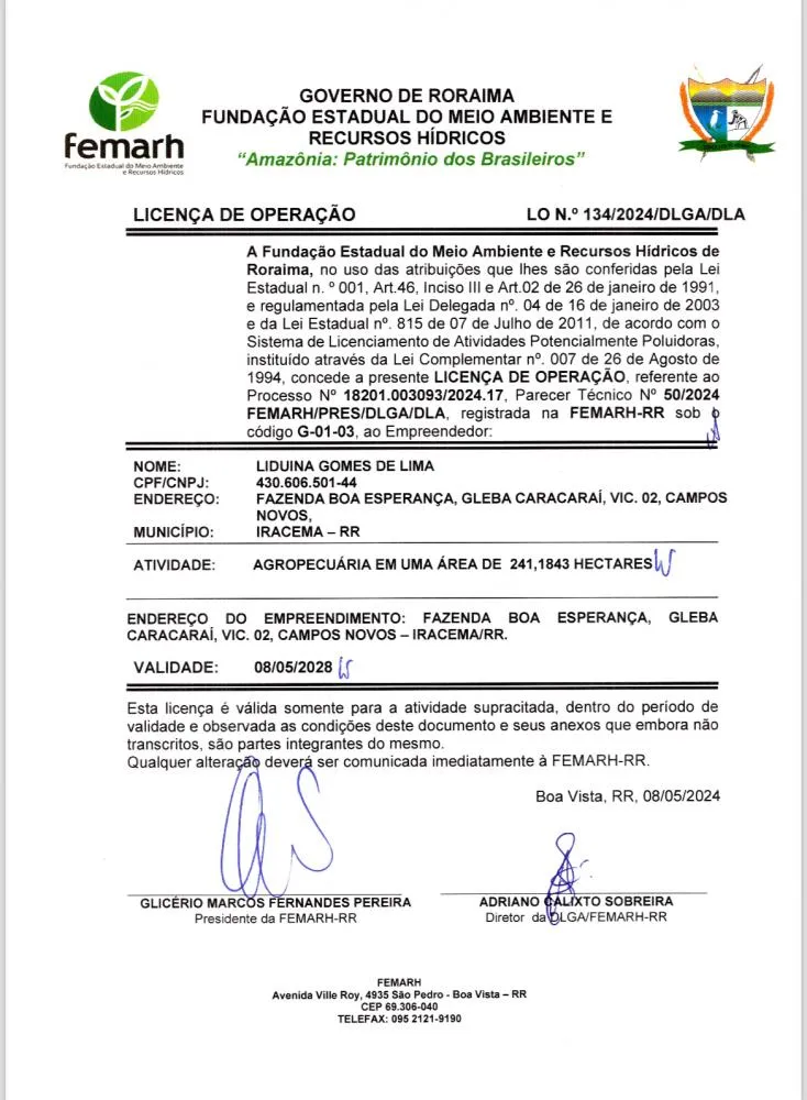 Licença de Operação 