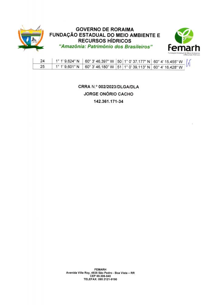 CERTIFICADO ROROAIMENSE DE REGULARIDADE AMBIENTAL