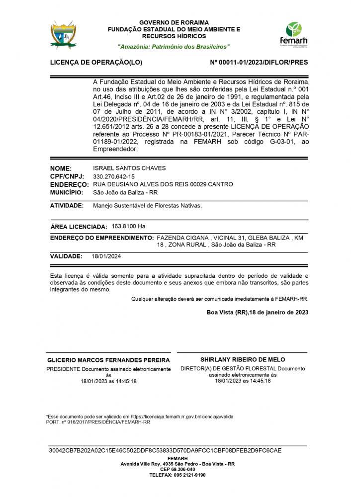 LICENÇA DE OPERAÇÃO(LO)