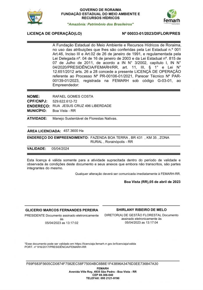 Licença de Operação 