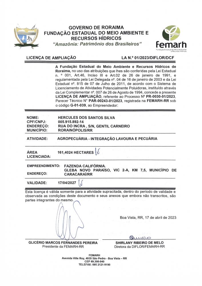 Licença de Ampliação