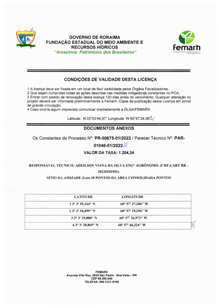 CERTIFICADO RORAIMENSE DE REGULARIDADE AMBIENTAL