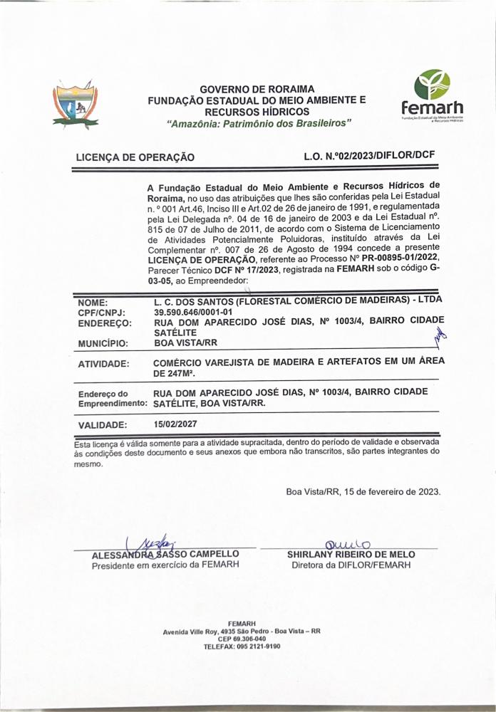 LICENÇA DE OPERAÇÃO(LO)