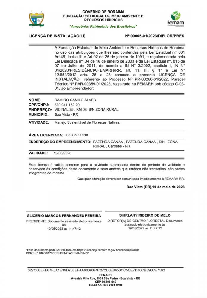 LICENÇA DE INSTALAÇAO