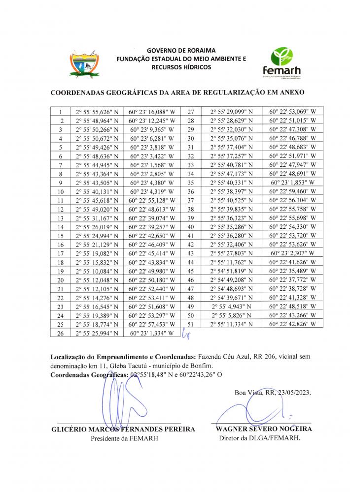 DECLARAÇAO DE REGULARIDADE AMBIENTAL