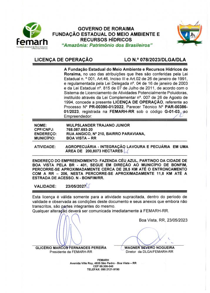 LICENÇA DE OPERAÇÃO(LO)