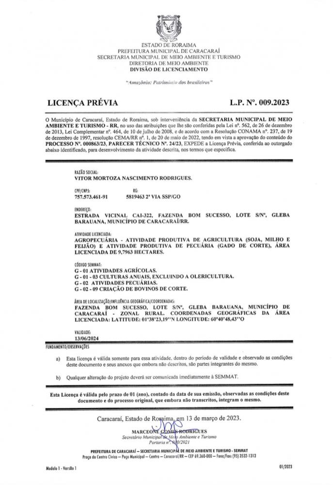 Licença prévia 