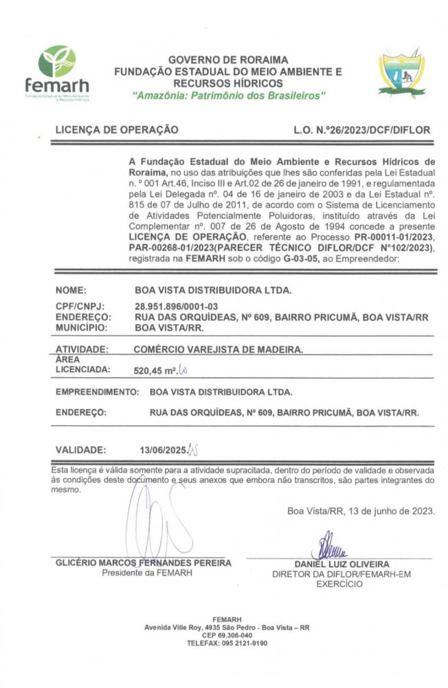 Licença de Operação 