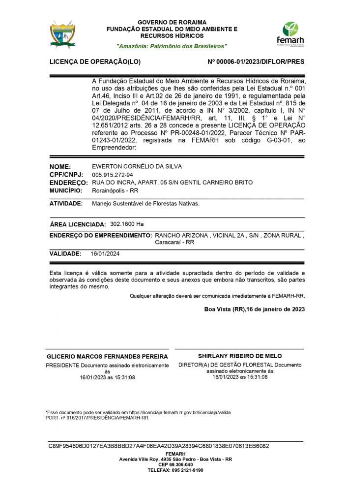 LICENÇA DE OPERAÇÃO(LO)