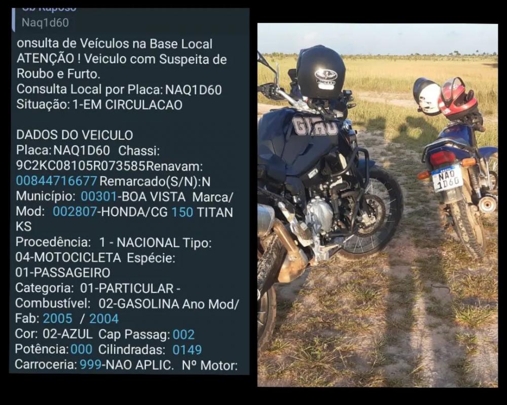 Equipe do GIRO recupera motocicleta proximo a igarape e conduz o suspeito à central de flagrantes