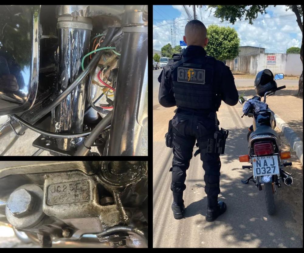 Polícia Militar apreende moto com sinais de adulteração veicular após abordagem